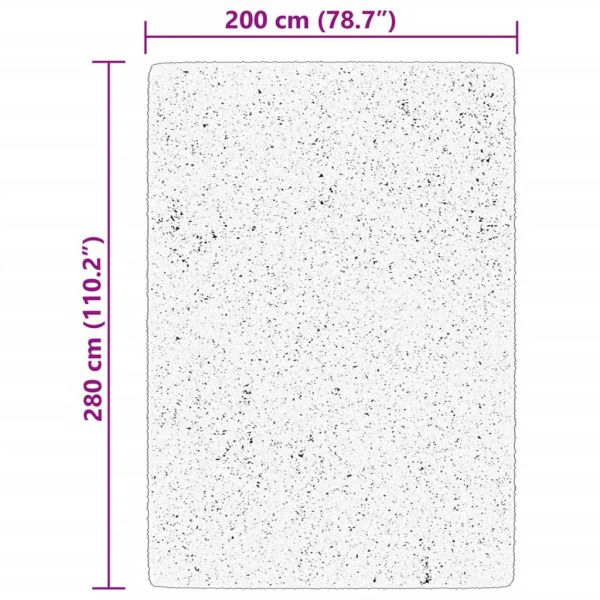 Килим HUARTE с къс косъм, мек и миещ се, руж, 200x280 см