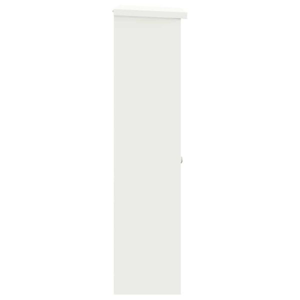 Пощенска кутия за пратки Бяло 44,5 x 29 x 110,5 см Стомана