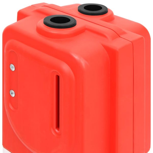 Сгъваема трафик бариера, червена, 210x50x105 см