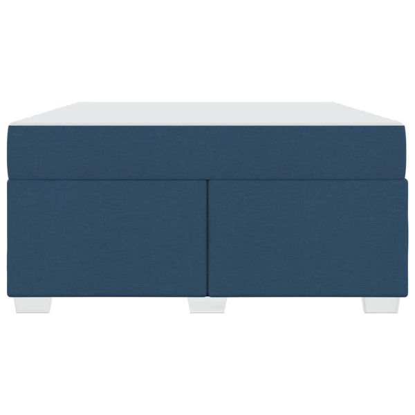 Рамка за легло с матрак Синьо 160 x 200 cm текстил