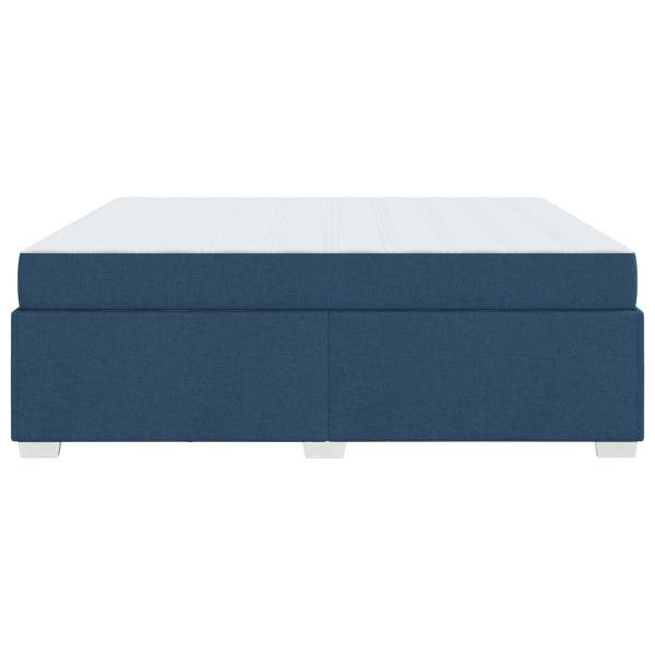 Рамка за легло с матрак Синьо 180 x 200 cm текстил