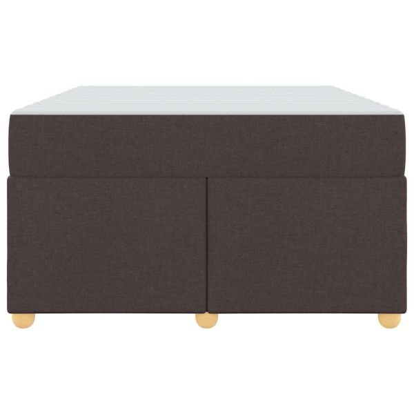 Рамка за легло с матрак Тъмен кафяв 120 x 190 cm текстил