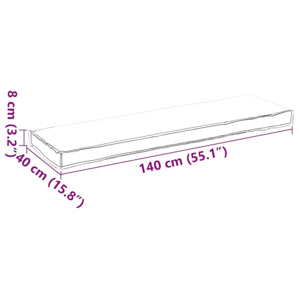 Възглавница Крем 140 x 40 x 8 см Оксфордска тъкан