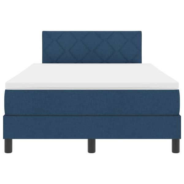 Легло с пружинирана основа с матрак Синьо 120 x 190 cm текстил