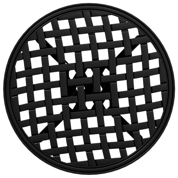 Градинска маса, черна, Ø48x53 см, лят алуминий