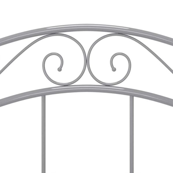 Рамка за легло, сива, метал, 100x200 cм