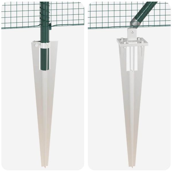 Стълб за ограда. Зелен 25 x 1,5 м (19 x 19 мм мрежа) Стомана