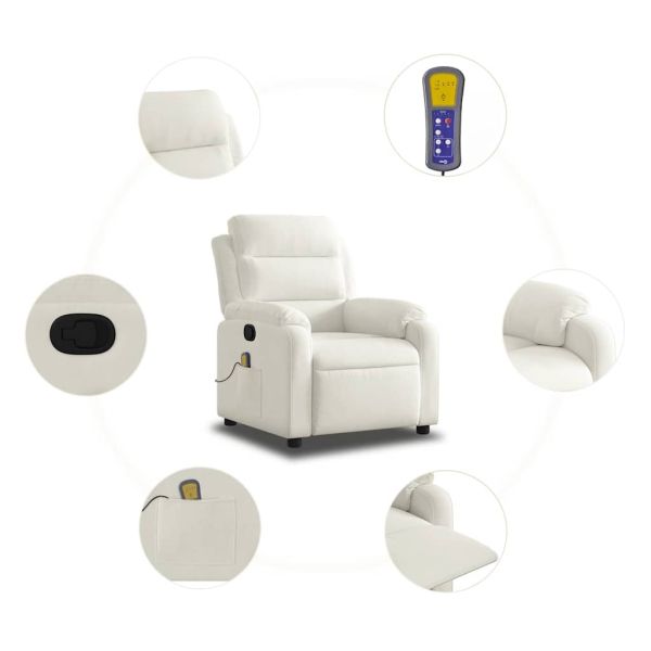 Масажен наклоняем стол, кремав, кадифе