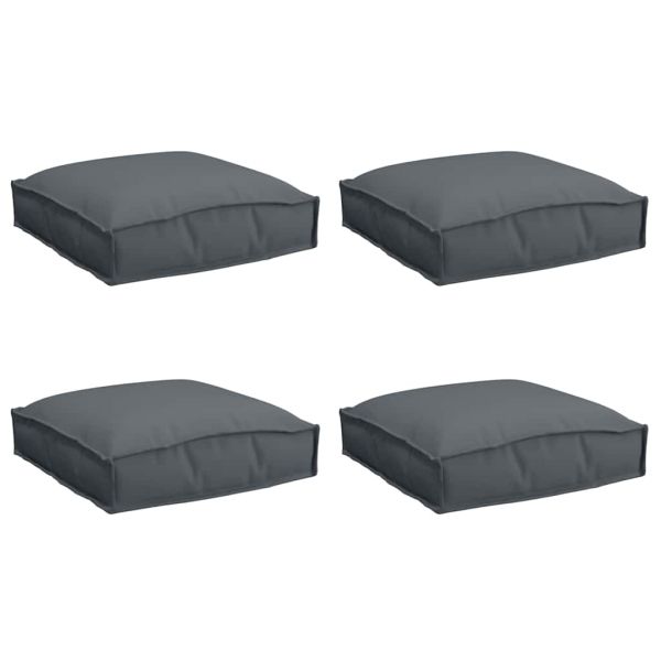 Възглавница 4 pcs Антрацит 40 x 40 x 8 см Оксфордска тъкан