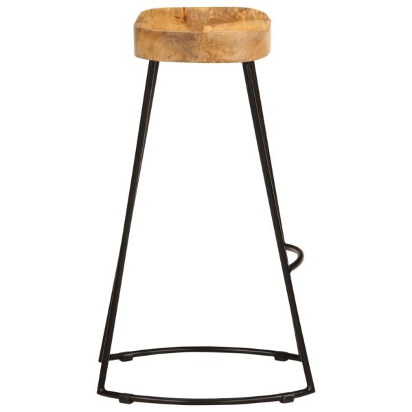 Бар табуретки, 2 бр, мангово дърво масив