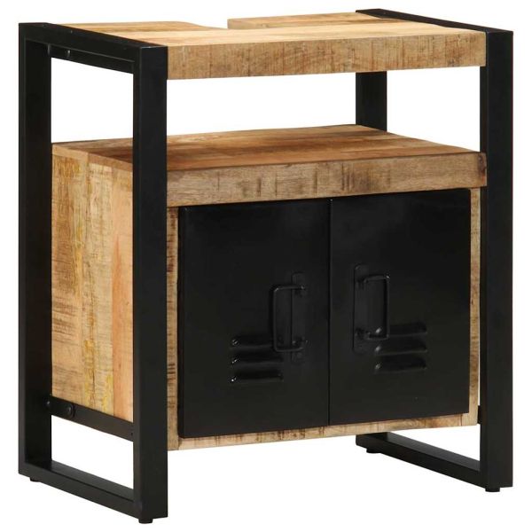 Комплект мебели за баня с чекмедже 3 pcs Солидно мангово дърво