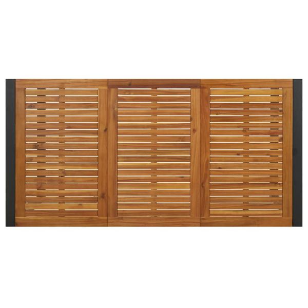 Комплект за хранене в градината 7 pcs Черен и кафяв полиратан