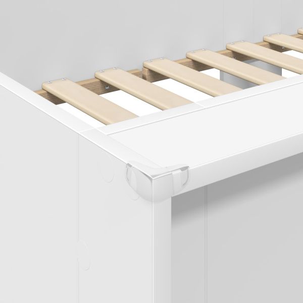 Двуетажно легло за деца Бяло 100 x 200 cm Инженерно дърво