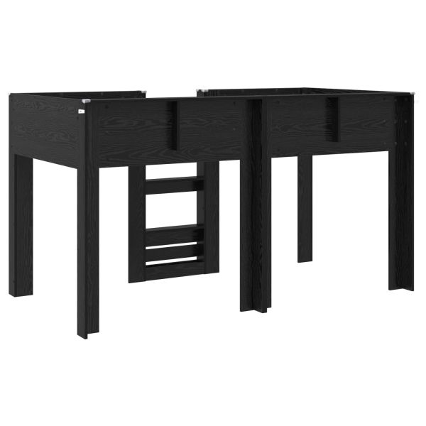 Двуетажно легло за деца Черния дъб 100 x 200 cm Инженерно дърво