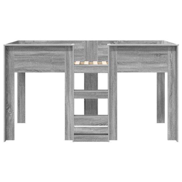 Двуетажно легло за деца Сив Сонома 100 x 200 cm Инженерно дърво