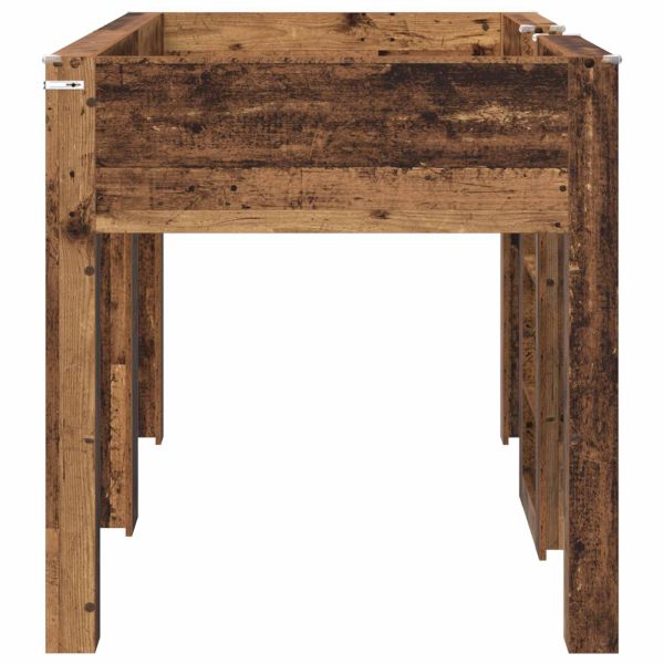 Двуетажно легло за деца с матрак Старо дърво 100 x 200 cm