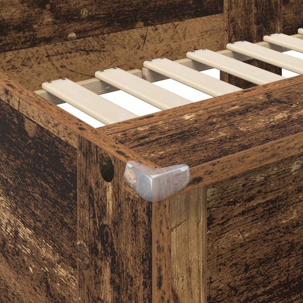 Двуетажно легло за деца с матрак Старо дърво 100 x 200 cm