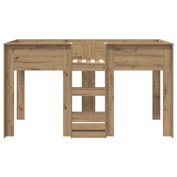 Двуетажно легло за деца Дъб 100 x 200 cm Инженерно дърво