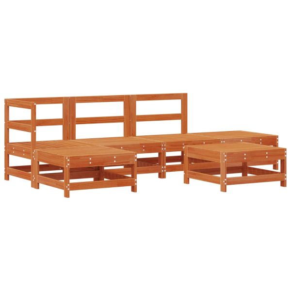 Комплект за почивка в градина 5 pcs Восъчен Кафяв