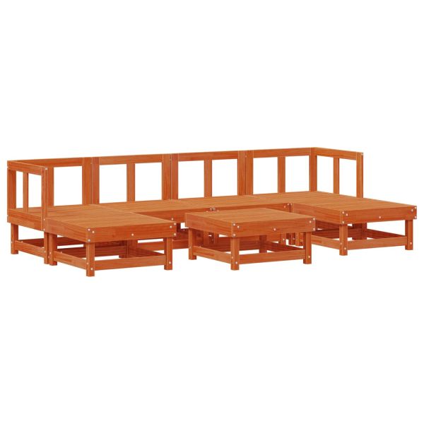 Комплект за почивка в градина 7 pcs Восъчен Кафяв