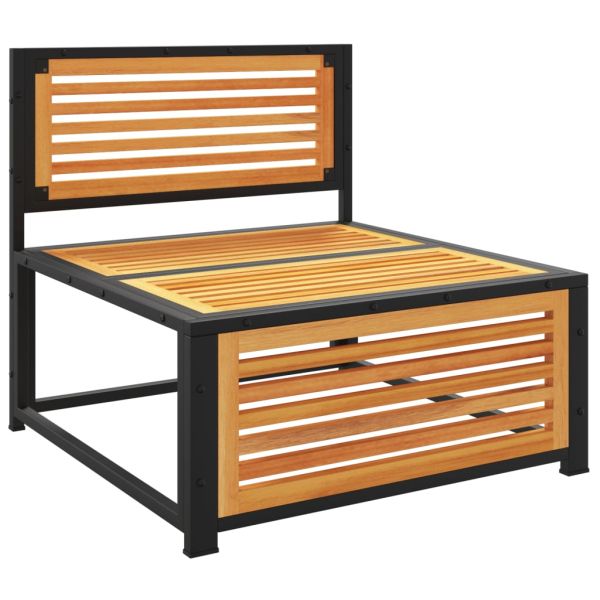 Градинско кресло без подлакътници, с възглавници, акация масив