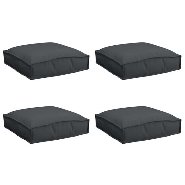 Възглавница 4 pcs Черно 40 x 40 x 8 см Оксфордска тъкан