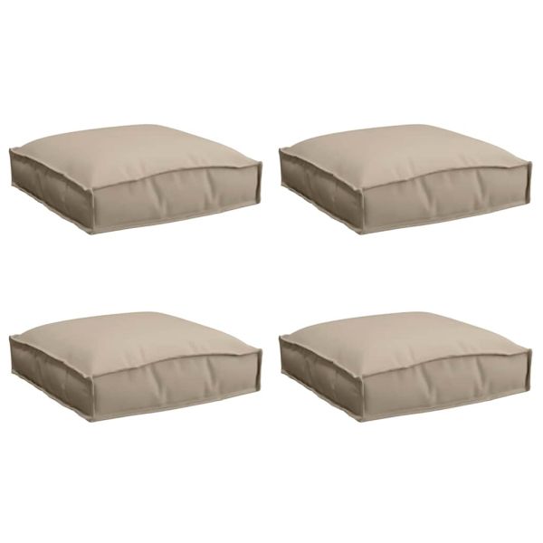 Възглавница 4 pcs Таупе 40 x 40 x 8 см Оксфордска тъкан