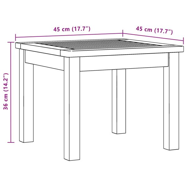 Масичка за кафе Светъл акация 45 x 45 x 36 cm