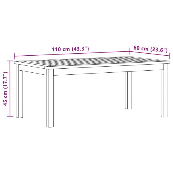 Масичка за кафе Светъл акация 110 x 60 x 45 cm