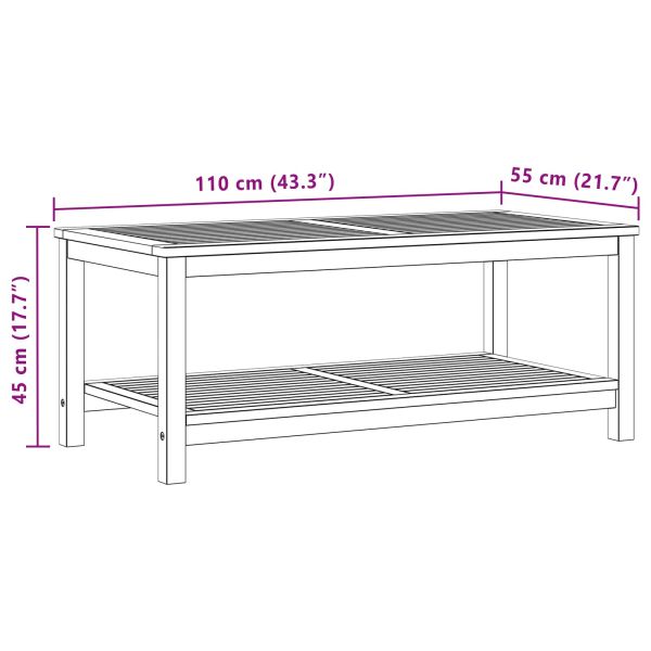 Странична маса Натурален маслен 110 x 55 x 45 cm