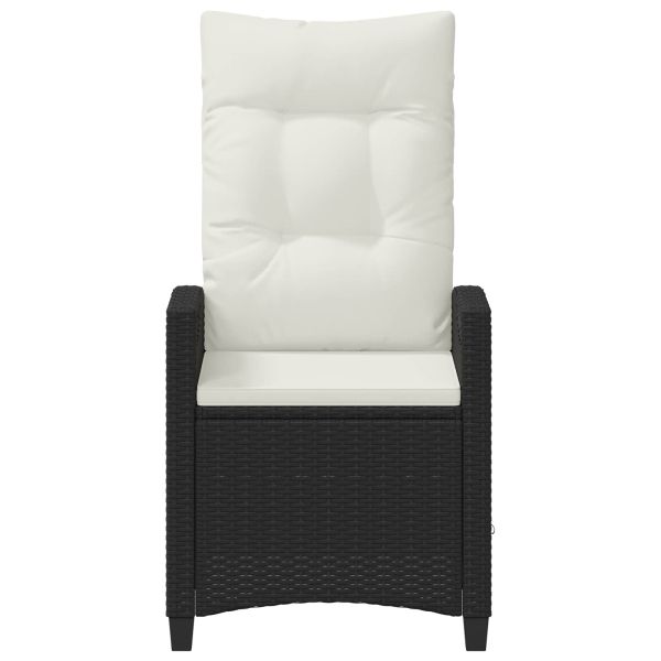 Градински стол 2 pcs Черен и кремав 56 x 60 x 112 см