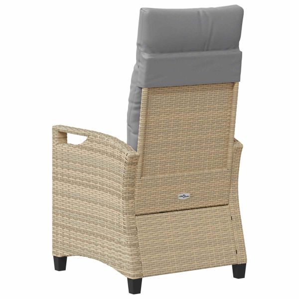 Градински стол 2 pcs Бежов и Светло Сив 56 x 60 x 112 см