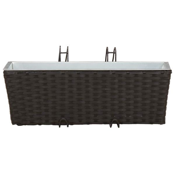 Парапет 2 pcs Черно 50 x 17 x 17 см Метал