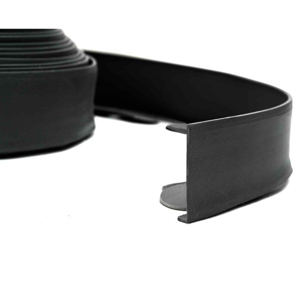 Ограничители за тревни площи Черен 3000 x 4 x 5 см Пластмаса