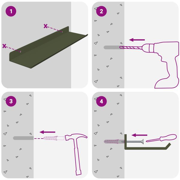 Стенен рафт с рафт 3 pcs Маслинено зелено 40 x 9 x 2,5 см