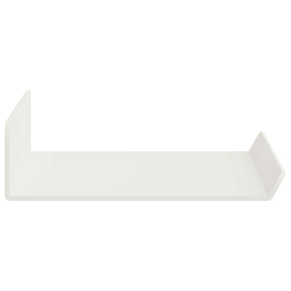 Стенен рафт с рафт със съхранение 3 pcs Бяло 40 x 9 x 2,5 см