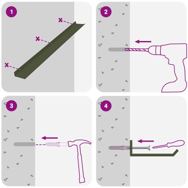 Стенен рафт с рафт 4 pcs Маслинено зелено 80 x 9 x 2,5 см