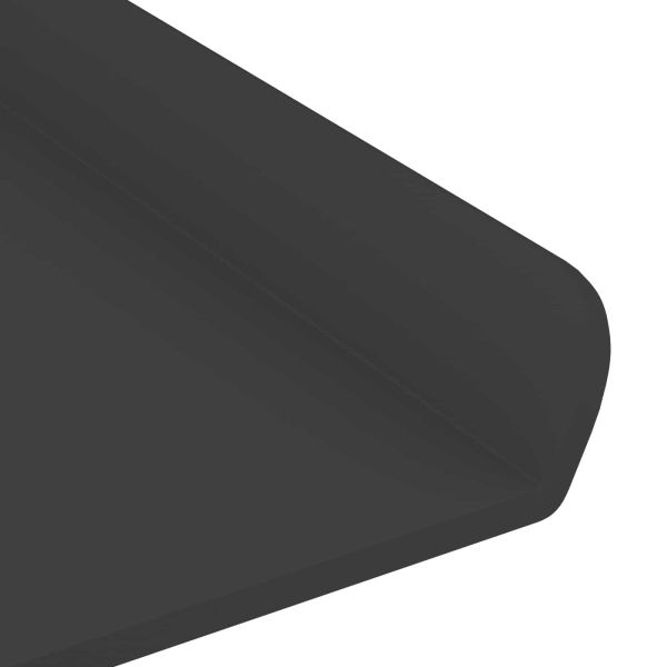 Стенен рафт с рафт със съхранение 2 pcs Черно 100 x 9 x 2,5 см