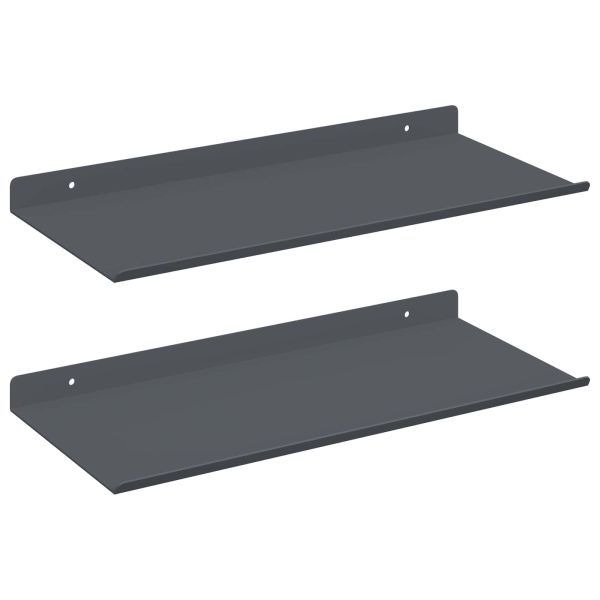 Стенен рафт с рафт 2 pcs Антрацит 40 x 18 x 2,5 см