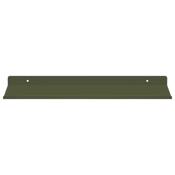 Стенен рафт с рафт 4 pcs Маслинено зелено 40 x 18 x 2,5 см