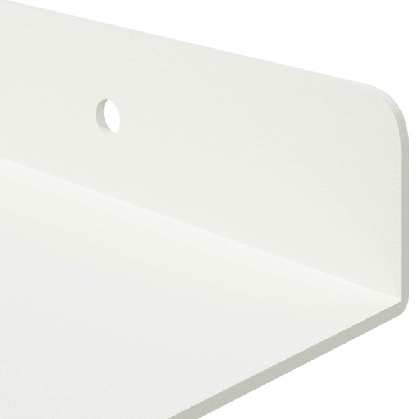 Стенен рафт с рафт със съхранение 2 pcs Бяло 80 x 18 x 2,5 см