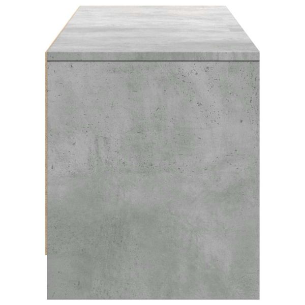 ТВ шкаф с LED Бетонно 165 x 34 x 40 см Инженерно дърво