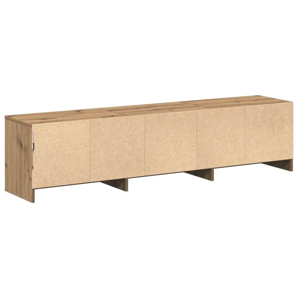 ТВ шкаф с LED с чекмедже Дъб 165 x 34 x 40 см Инженерно дърво