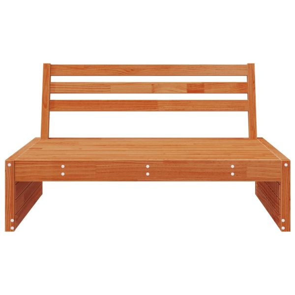 Секционен диван Солиден бор Восъчен Кафяв 120 x 95 x 69 см