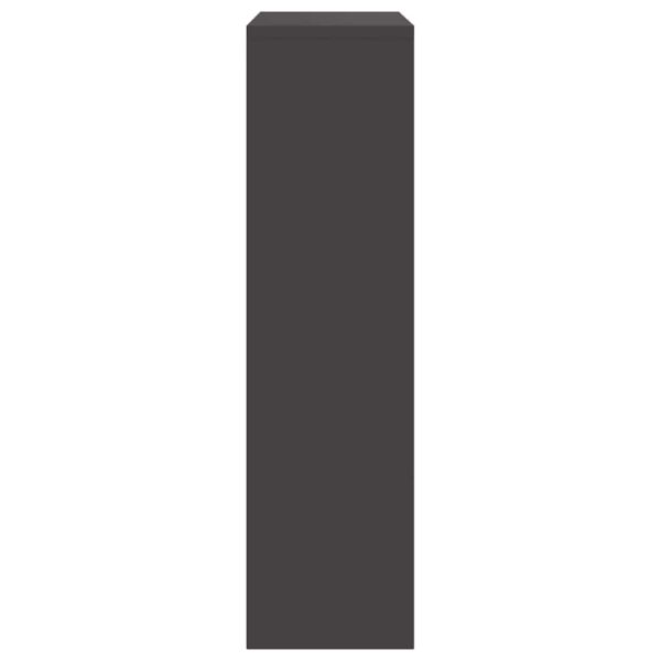 Пощенска кутия за пратки с врата Черно 44 x 22 x 82 см Стомана