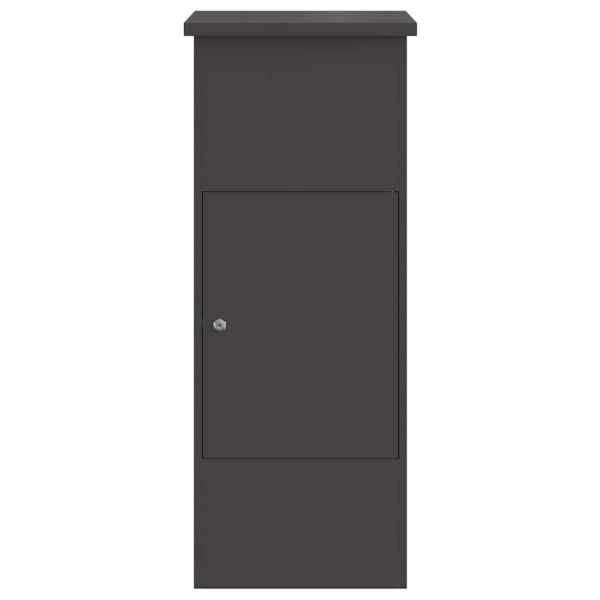 Пощенска кутия за пратки Черно 44,5 x 29 x 110,5 см Стомана