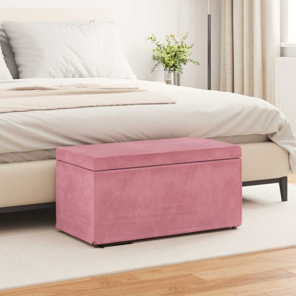 Стук Розово 81 x 41 x 40 cm Кадифе и инженерна дървесина