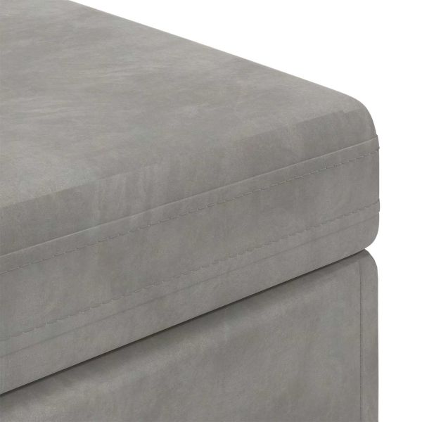 Стук Светлосиво 101 x 41 x 40 см Кадифе и инженерна дървесина