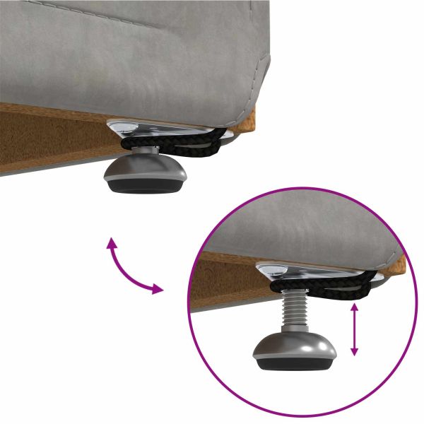 Стук Светлосиво 101 x 41 x 40 см Кадифе и инженерна дървесина