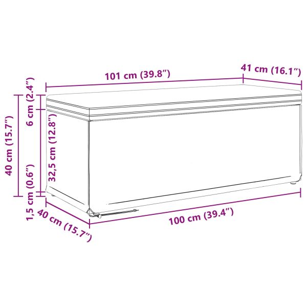 Стук Светлосиво 101 x 41 x 40 см Кадифе и инженерна дървесина